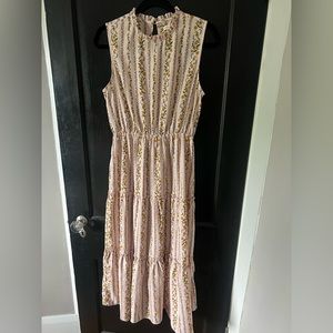 Pink Floral Maxi Dress